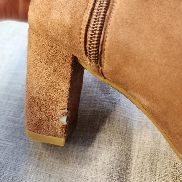 Stuart Weitzman Cappuccino Tieback Block Bootie - Size 7.5 *PLZ READ DESCRIPTION - Picture 11 of 13